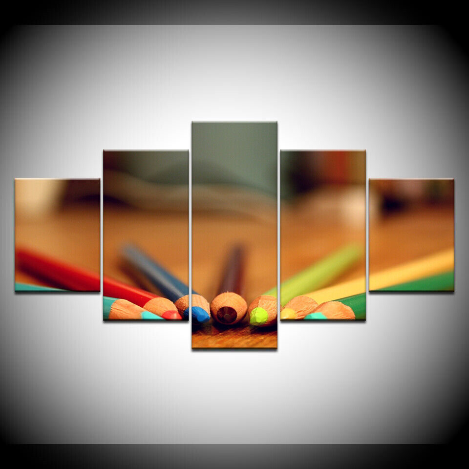 5 P HD Print Wall Art Painting Several Colors Pencil Poster Picture No Framed