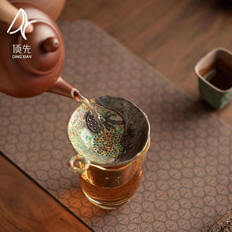 Vintage Old Rock Clay Lotus Seed Pod Gongfu Tea Strainer