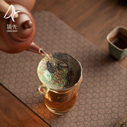 Vintage Old Rock Clay Lotus Seed Pod Gongfu Tea Strainer