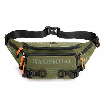 Letter Waist Bags For Men Nylon Waist Packs Belt Bag Fanny Pack Chest Bags