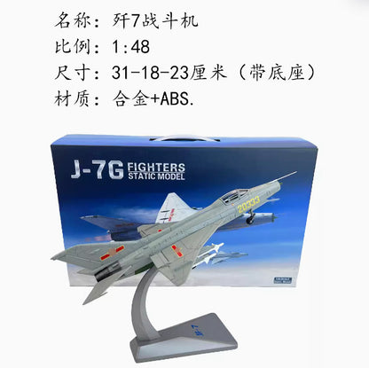 1:48 31CM J-7G Fighter Jet Airplane Diecast Military Aircraft Plane Model