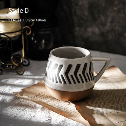 Ceramic Tea Mugs Coffee Tea Cup 420ml