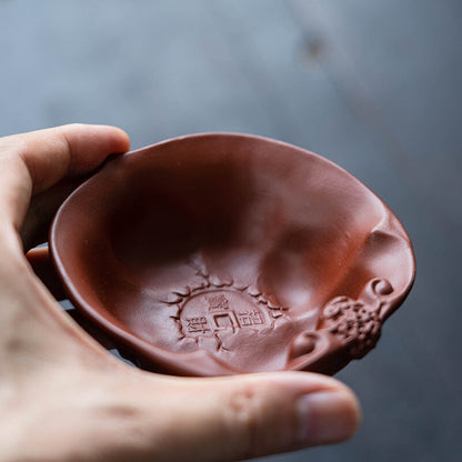 One Cup Handmade Craft Toad Mascot Wealth Design Coin Relief Yixing Zisha Teacup