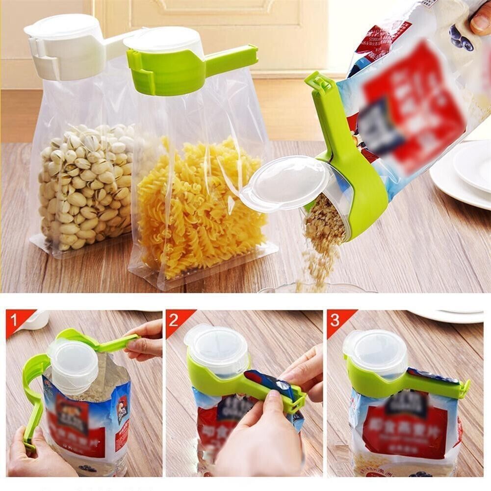 5Pcs Selladoras de Bolsa al Vacio Herramienta de Cocina Sellador de Bag Comida