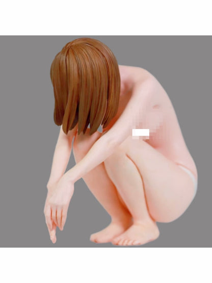 1/8 Resin Figures model A sexy girl squatting down Unassembled unpainted