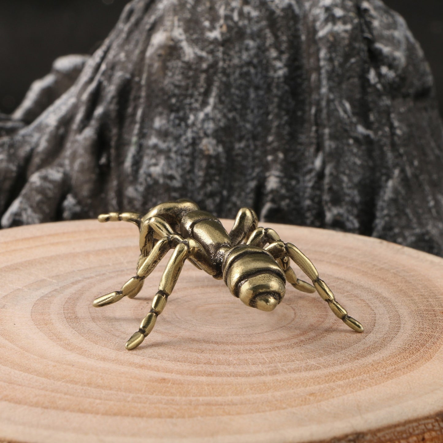 1.7" Solid Brass Small Insect Ant Mini Statue Tea Pet Table Ornament