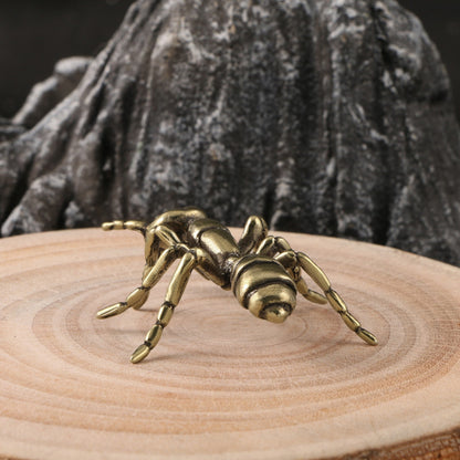 1.7" Solid Brass Small Insect Ant Mini Statue Tea Pet Table Ornament