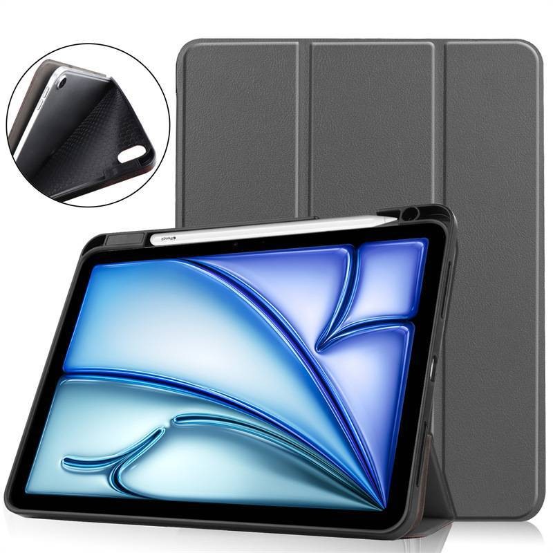 For 2025 iPad Air11 Slim Tri-Fold Folio Case 8-color protective cover PU case