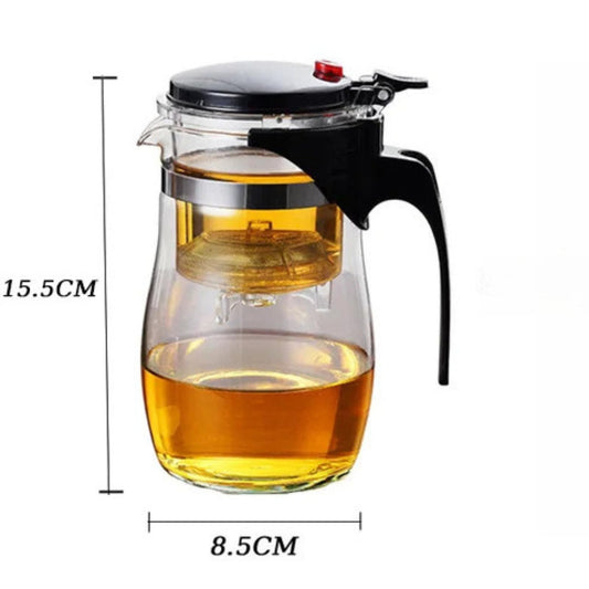 Glass Teapot with Strainer 750ml 25.3oz Thickened Glass Tea Pot Tea Infuser