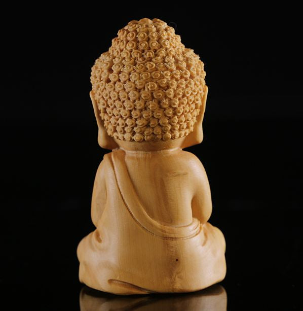 6.8*3.9*3.0 CM Carved Boxwood Figurine Carving : Rulai Buddha Boy