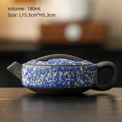 Crude Pottery Tea Pot Antique Style Chinese Ceramic Master Pot Handmade Craft