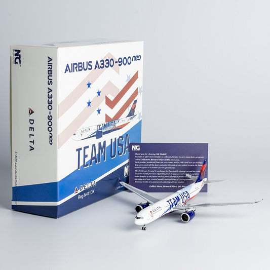 NG 1/400 Delta Air Lines A330-900neo N411DX TEAM USA alloy aircraft model