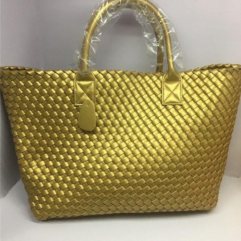 Snake Weaving Bag Shoulder Purse Vegetable Basket Large Shopping Bag 37*18*53 CM