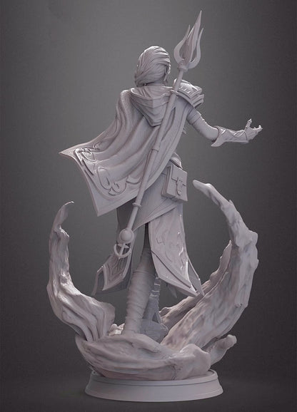 1/24 resin figures model Fantasy Warcraft Female Mage 3D Printing Unassembled