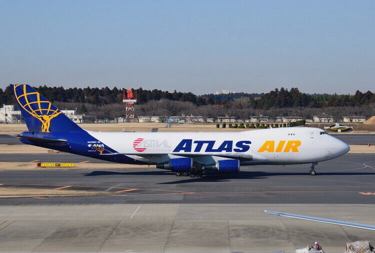 1:400 JC Wings ATLAS AIR BOEING 747-400 Passenger Airplane Diecast Plane Model