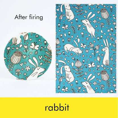 Pottery Clay Underglaze Paper Cartoon Decals DIY Ceramics Color Transfer 49x34cm