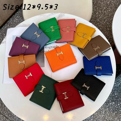 Genuine Leather Wallet Short Purse Fashion Money Bag Pocket Luxury Short Purses