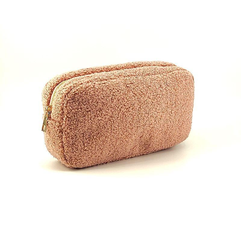 Makeup Plush Bag Cashmere Toiletries Cosmetic Bag Pouch Organizer Storage Purse