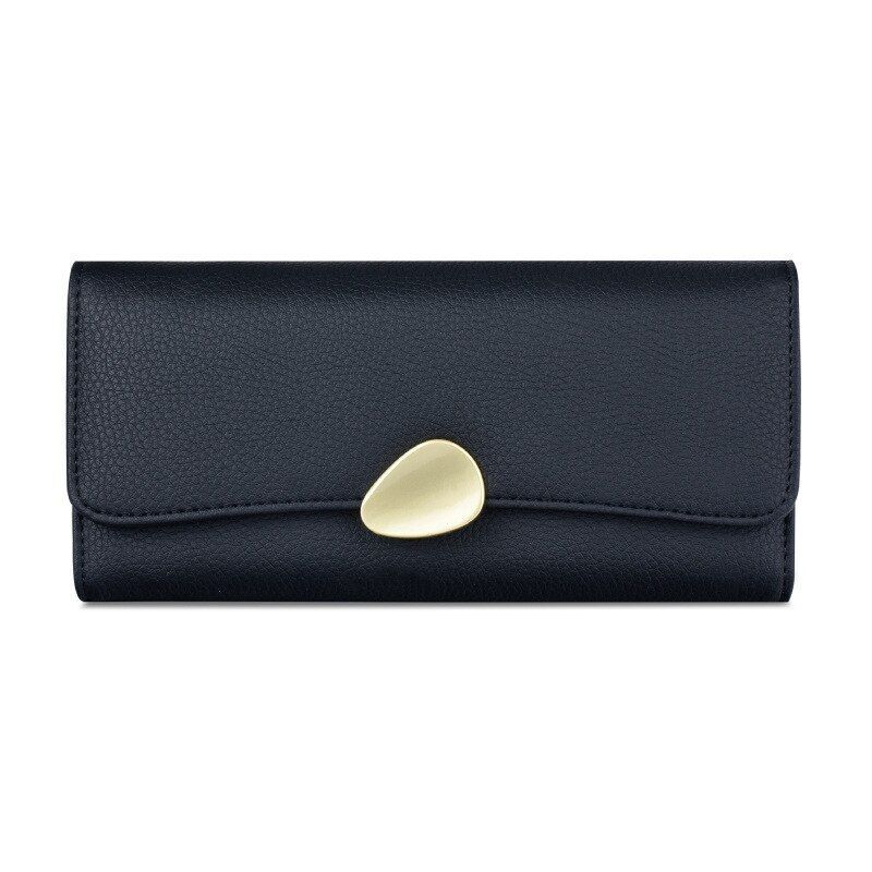 Leather Purse Wallet Green Thin Clutch Phone Bag Luxury Credit Card Holder 9.4CM