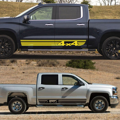 2 PCS Graphics Car Side Sticker Stripe For Silverado Amarok Tacoma Vinyl Decals
