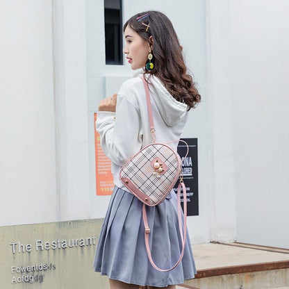 Mini Backpack Crossbody Bag Plain Small Women Shoulder Purse Style Bag Traveling