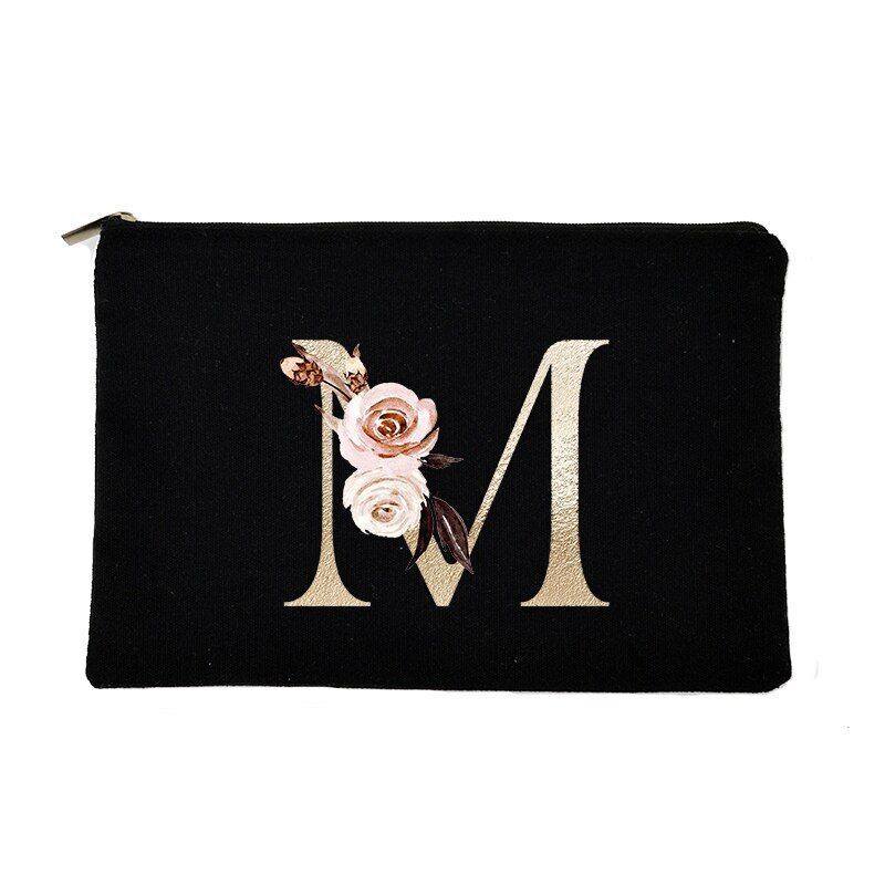 Makeup Bag Letter Print Traveling Case Organizer Storage Pouch Purse 14*22*14 CM