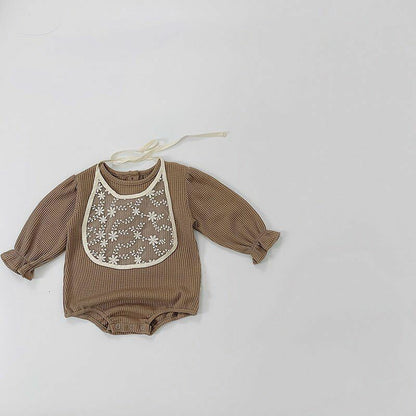Baby Girls Clothes Set 2Pcs Vintage Cotton Floral Blouse Shirts Rompers Newborn