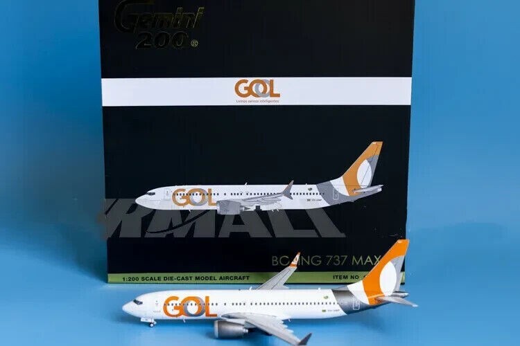 1:200 GeminiJets GOL BOEING 737 MAX 8 Passenger Airplane Diecast Aircraft Model