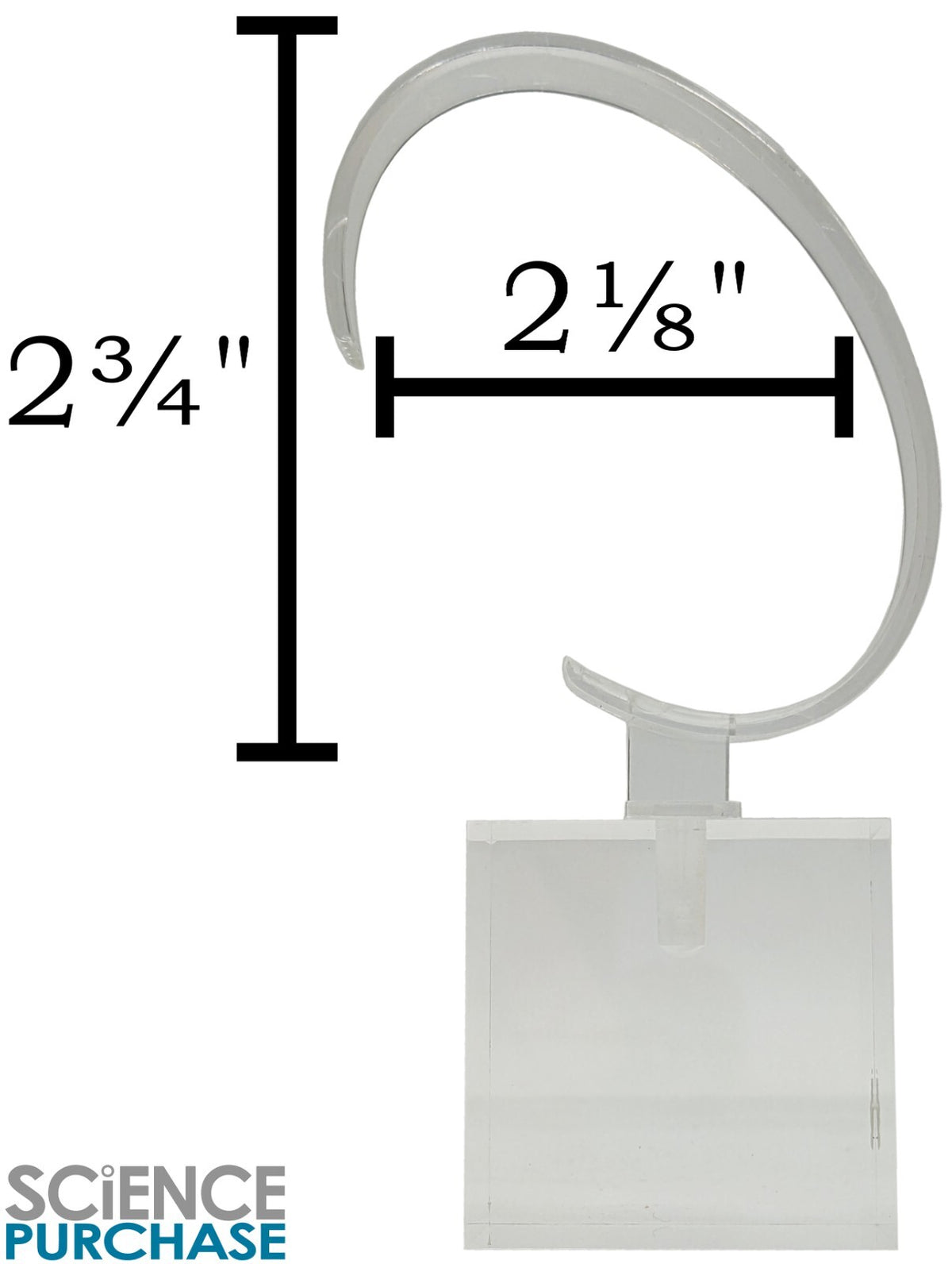 4 Pack of Crystal Clear Watch Stands with Sturdy Acrylic Weighted Base