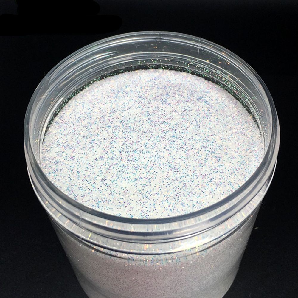 Nail Art Decor 1 Bottle AB White Sequins Glitters Holographic Flakes 0.2 0.4 1mm