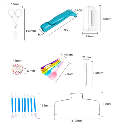 Cake Decorating Kit Set Tools Bags Piping Tips Pastry Icing Bags Nozzles 420 pcs