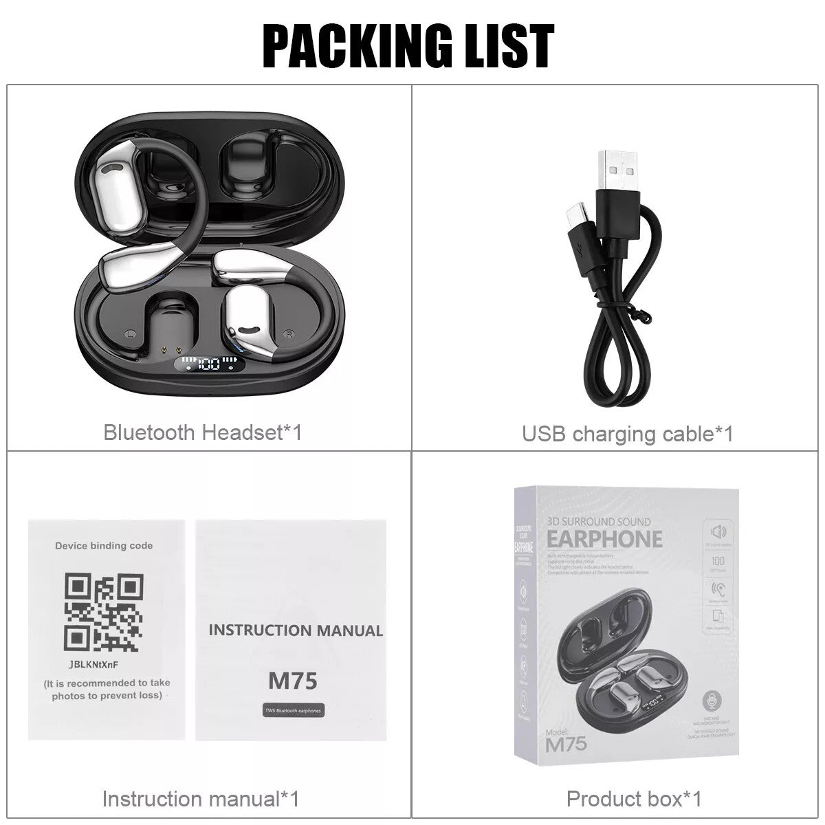 3-In-1 Smart Voice Translation Earbuds 150+Languages Real Time Translator US