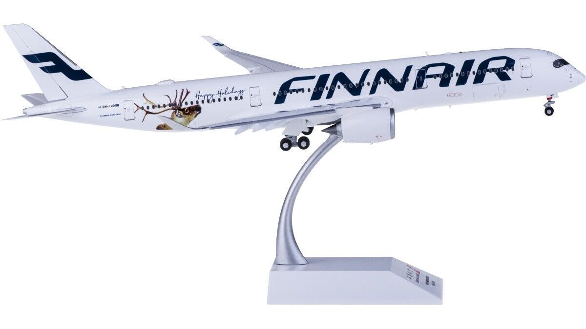 1:200 33CM JC Wings FINNAIR AIRBUS A350-900 Airplane Flap Down Diecast Model