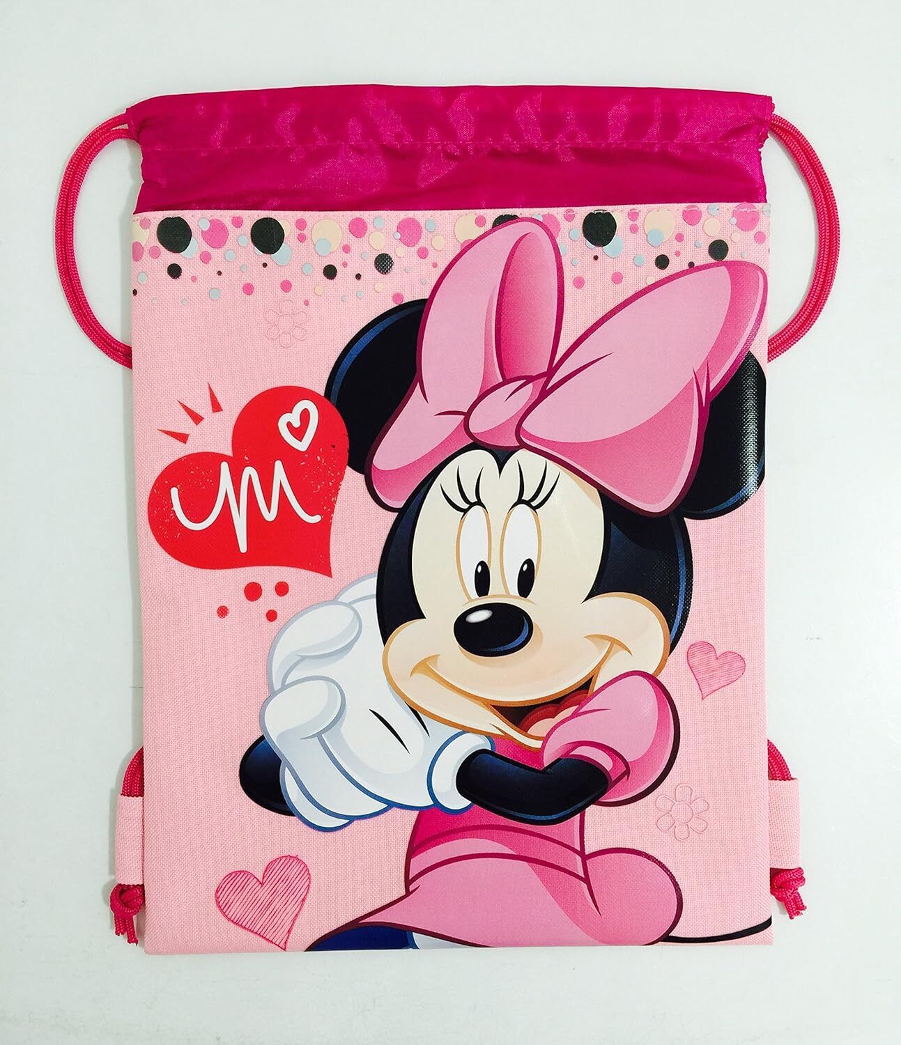 Disney Minnie Mouse Drawstring Backpack - Pink Bag