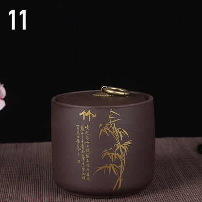 Ceramic Storage Tank Porcelain Moisture-Proof Tea Cans Food Storage Container