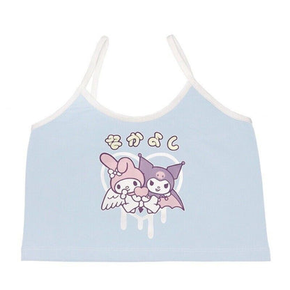 Hello Kitty Cartoon Millennium Spicy Girl Cute Print Tank Top Girl
