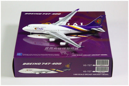 1:400 JC Wings THAI BOEING 747-400 Passenger Airplane Flap Down Diecast Model
