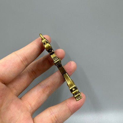 Solid Brass Dharma Wheel Pendant Nanhai Putuo Tibetan Amulet 7cm