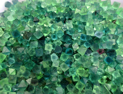 1/2 lb Beautiful Blue & Green Fluorite Octahedron Crystals - Bulk Lot