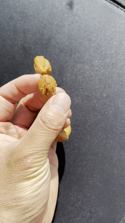 Handmade Olive Nut Carved Bracelet Vagina Design Unique Body Beads Chain