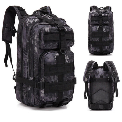 25L Tactical Pack Backpack Army Bag Outdoor Hiking Camping Hunting Rucksack