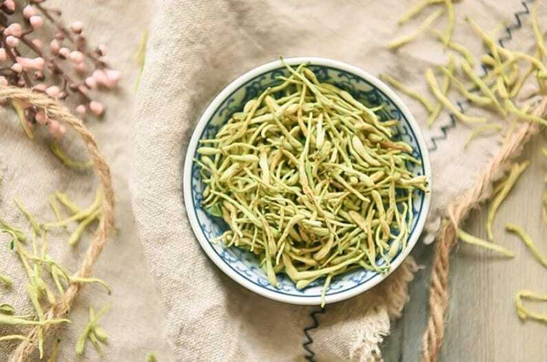 Organic Honeysuckle Dried Herb Lonicera Japonica Herbal Teas Makes A Healthy Tea