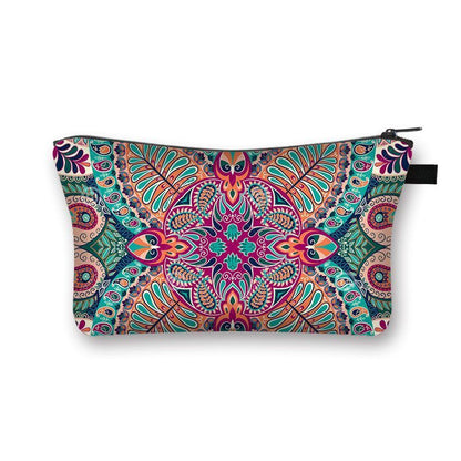 Vintage Pattern Multifunctional Cosmetic Bags Organizer Gothic Wallet Polyester