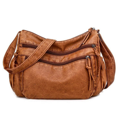 Washed PU Leather Women's Bag Shoulder Straddle Bags Holders