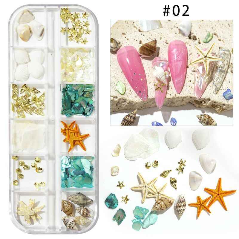 Nail Art Decor 3D Irregular Abalone Natural Sea Shell Stones DIY Accessory 1 Box