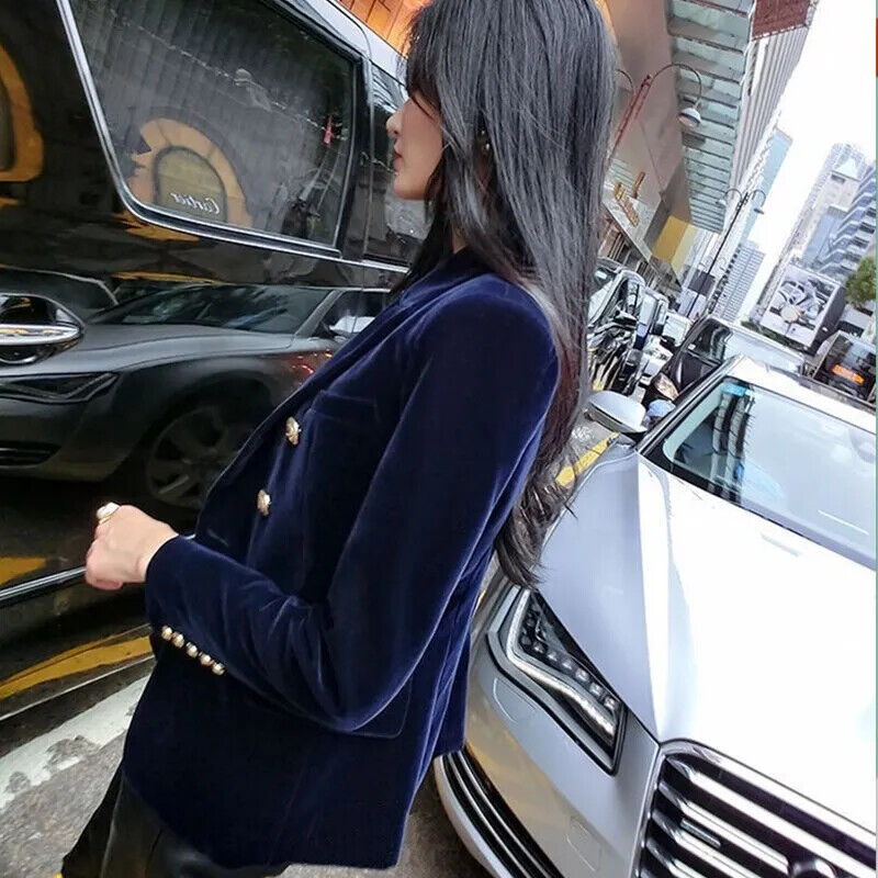 Women Midnight Office Lady Double Suit Jacket Coat Female Party Clothes Gift