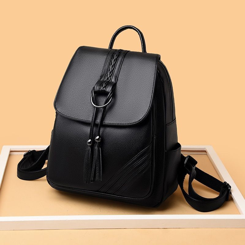 Backpacks High Quality Soft Genuine Leather Bag Traveling Pouch Soft Handle 1 PC