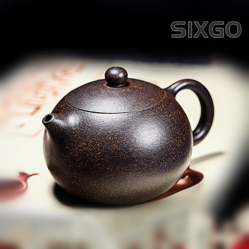 Marked True Yixing Zisha Teapot Xishi Pot Ball Infuser Holes Handmade Master Pot
