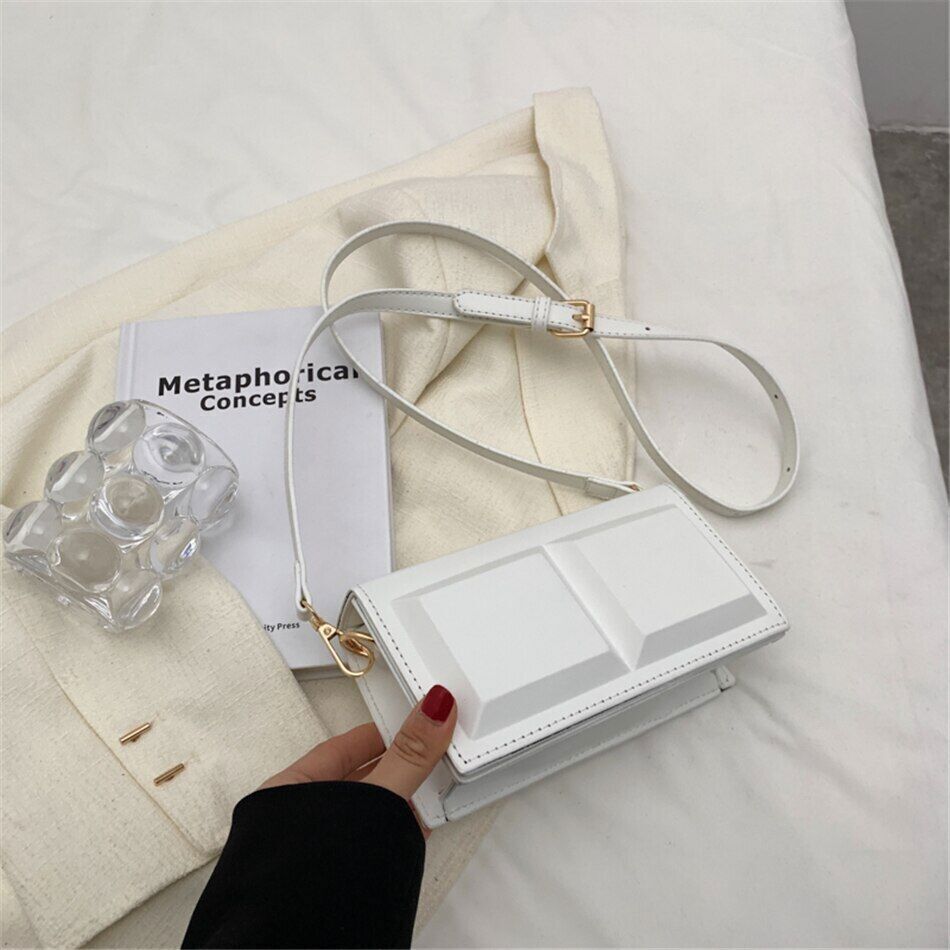 Shape Women's Flap Bag PU Leather Handbags Female Shoulder Crossbody Bag