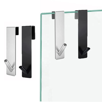 Over Glass Door Hooks Stainless Steel S-Shape Holder Bathroom Shower Towel Racks